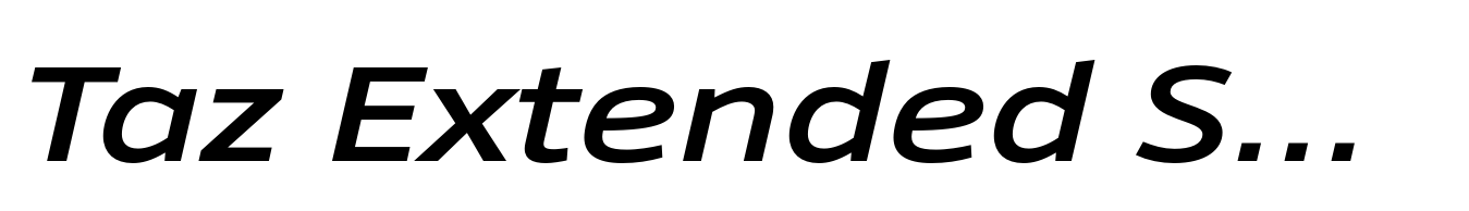 Taz Extended SemiBold Italic
